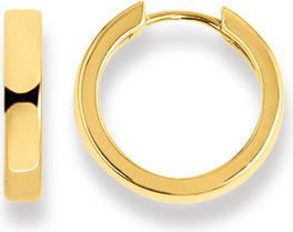 Natsumi Schmuck Klappcreolen Gelbgold 18K/750 Ø 16mm Gerundet (750/18 K Gelbgold)