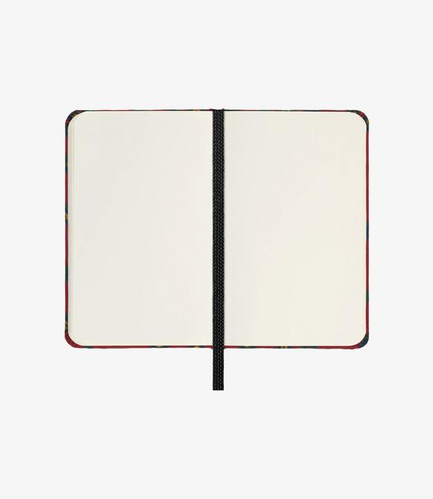 Actual product image Moleskine Silk notebook, XS, blank, hard cover, Bordeaux (Plain, Hardcover)