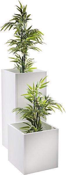 Produktbild FM Büromöbel Pflanzengefäss, kniehoch, für 2 Pflanzen, altweiss (72.10 cm)