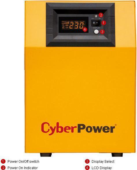 Actual product image Cyberpower EPS CPS1500PIE EN (2) Schuko + (1) Terminal Block (1500 VA, 1050 W, Online double converter UPS)