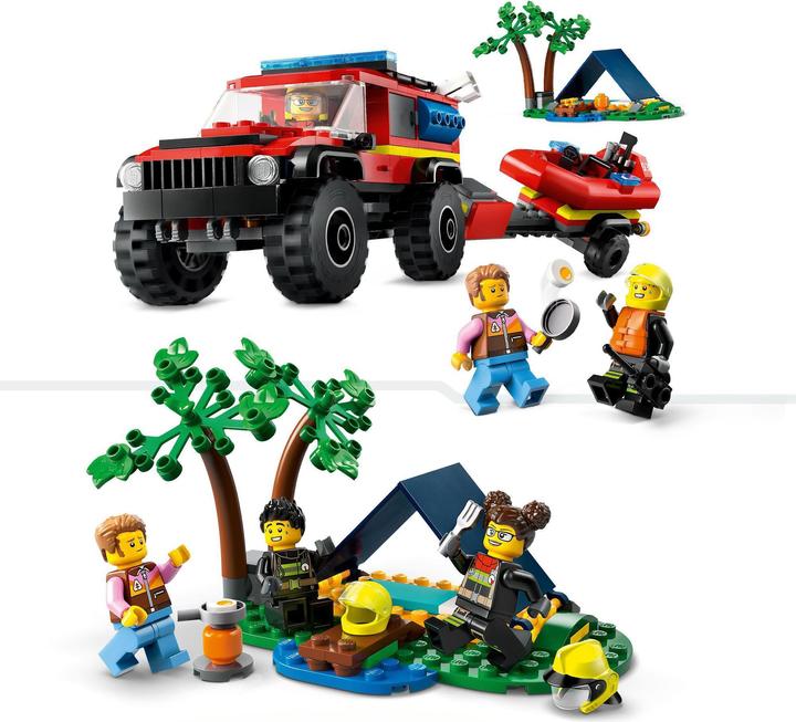 Actual product image LEGO All-terrain fire engine with rescue boat (60412, LEGO City)
