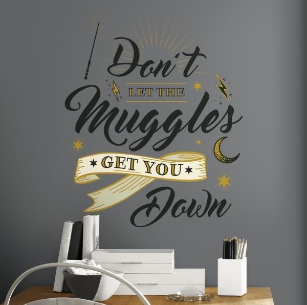 Immagine prodotto Roommates Decalcomanie Muggles Di Harry Potter Con Citazioni Da Parete Giganti Da Attaccare E Staccare