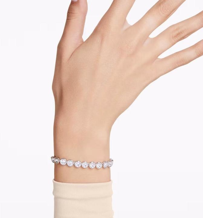 Produktbild Swarovski Imber Tennis Armband Rundschliff Weiss (20 cm, Swarovski Metall)