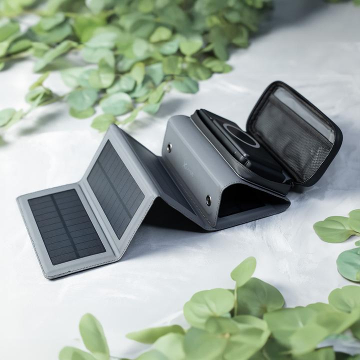 Image du produit Xlayer Banque d'alimentation sans fil 10.000mAh 15W Noir avec panneau solaire (10000 mAh, 15 W, 37 Wh)