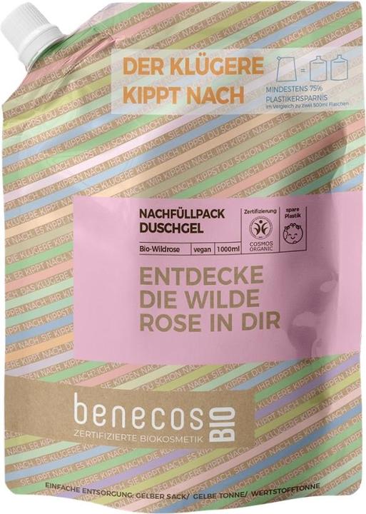 Benecos Nachfüllbeutel BIO-Duschgel Wildrose - 1l - (1000 ml)