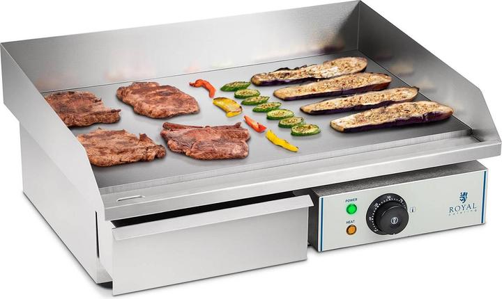 Royal Catering Elektro Grillplatte Bratplatte Elektrogrill Griddleplatte Bräter Griddle Gastro (3 kW)