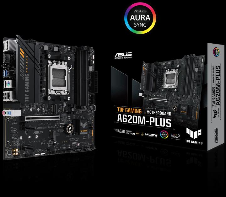 Actual product image ASUS TUF GAMING A620M-PLUS (AM5, AMD A620, mATX)