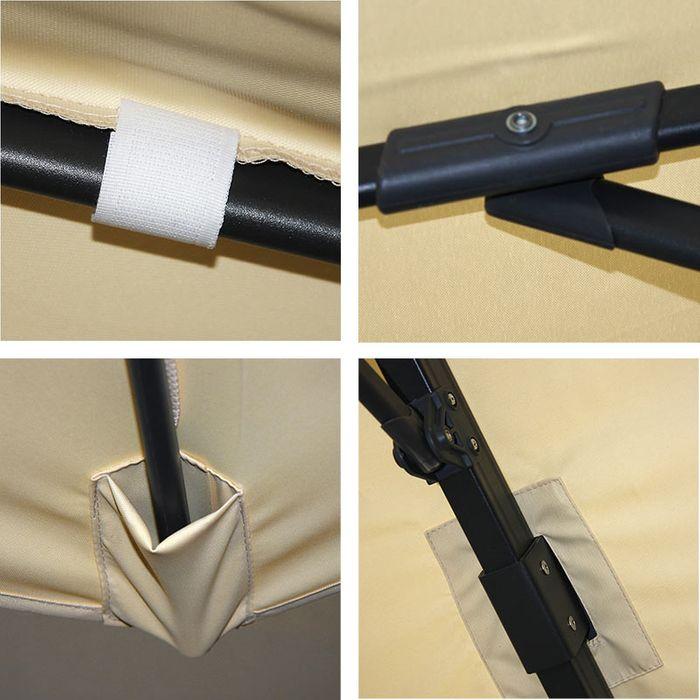 Immagine prodotto Mendler Ombrello semaforo gastronomico HWC-A96, 3x4m (Ø5m) Poliestere Alu/Acciaio, Falda, antracite senza (3 m)