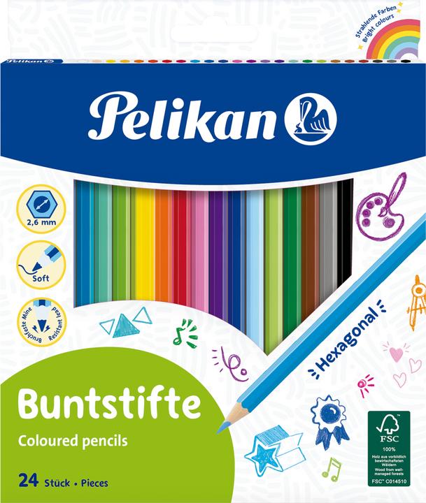 Image du produit Pelikan Crayons de couleur (Multicolore, 24 x)
