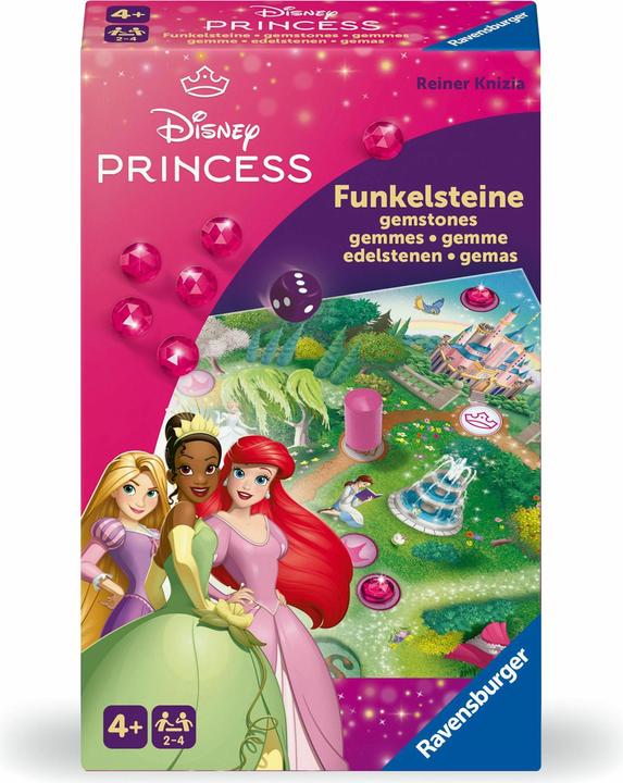 Immagine prodotto Ravensburger 24708 - Pietre scintillanti della Principessa Disney - Gioco di corsa e raccolta per 2 o 4 bambini (Spagnolo, Tedesco, Inglese, Francese, Italiano, Olandese)