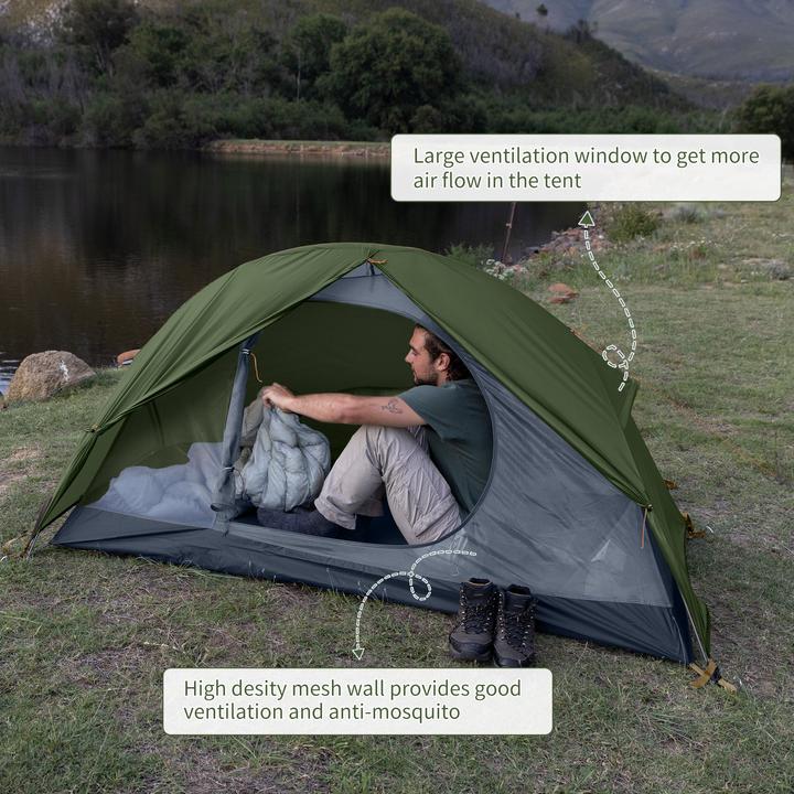 Image du produit Naturehike Cycling Ultralight 1PersonenZelt (Tente cycliste ultralégère pour 1 personne) (Tente igloo, 1.70 kg, 1 personne)