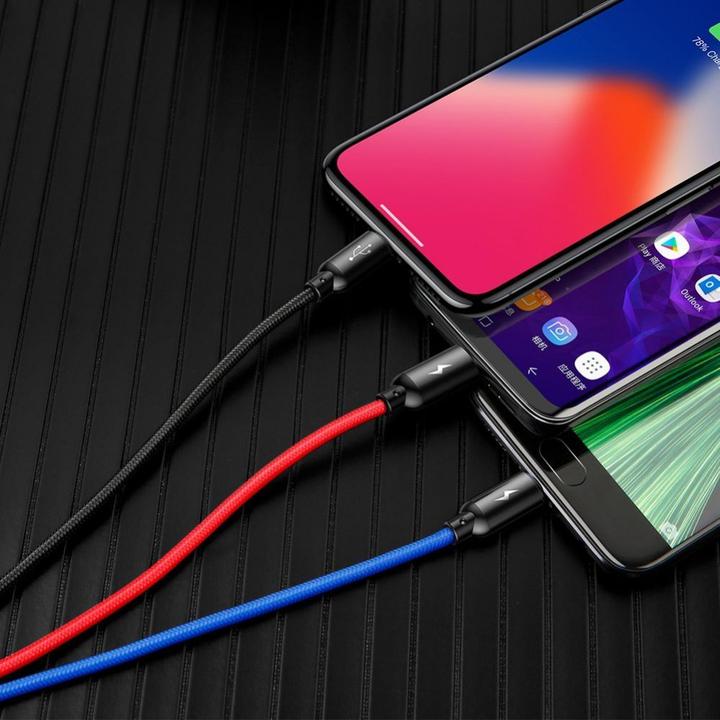 Image du produit Baseus Trois couleurs primaires 3 en 1 (1.20 m, USB 2.0)