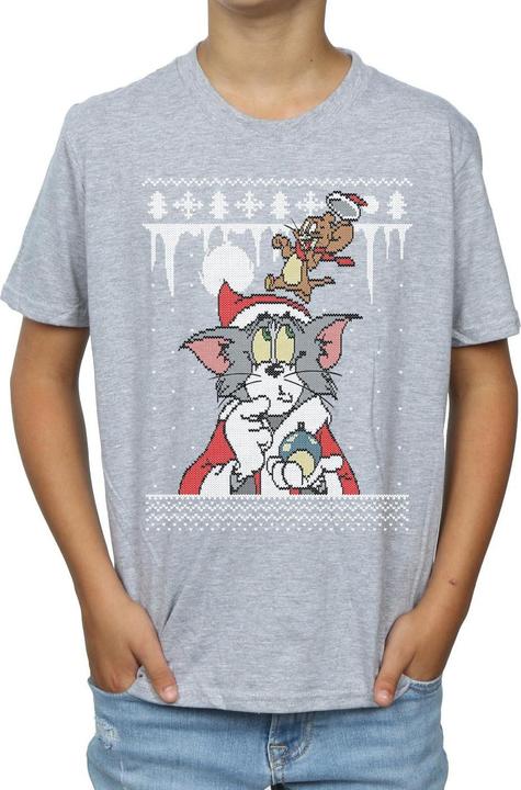 Immagine prodotto Tom & Jerry Christmas Fair Isle Maglietta Ragazzi (128)