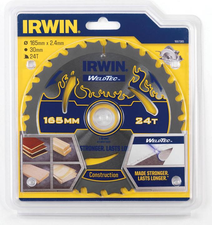 Actual product image Irwin WeldTec circular saw blade, IRW1897365