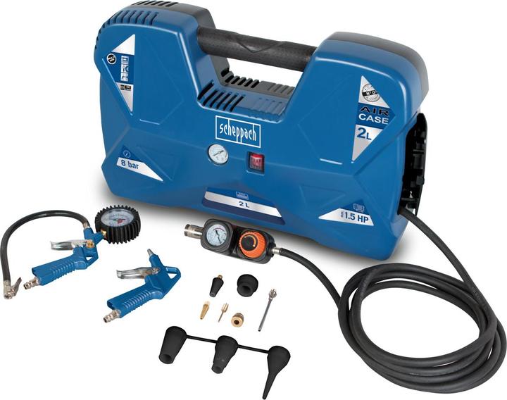 Actual product image Scheppach Compressor Aircase (8 bar, 2 l)