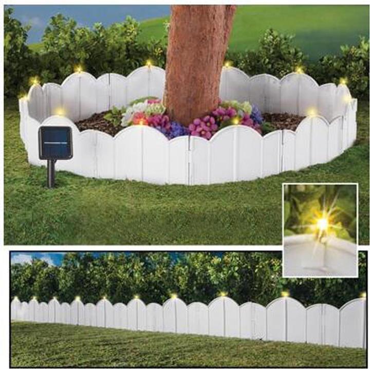 Produktbild HTI-Living Beetumrandung Nessa Solar Cloud 12-teilig Weiss (252 cm)