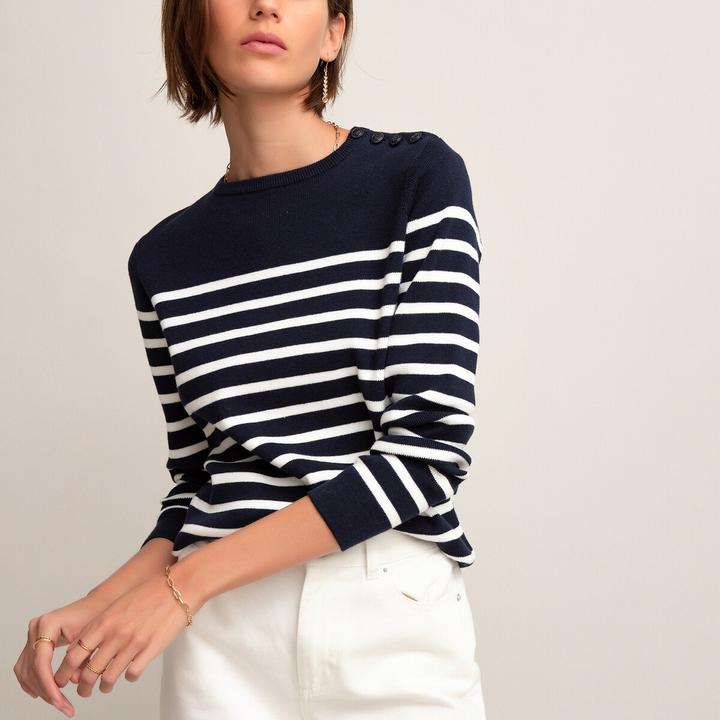 Actual product image La Redoute Collections Organic cotton sailor jumper (L)