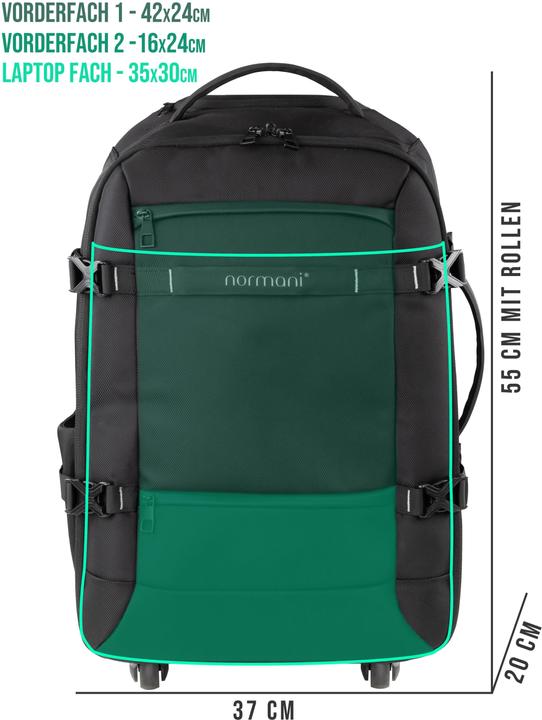 Produktbild Normani Reiserucksack mit Trolleyfunktion Noyon - 9647 (37 l, Handgepäck (bis 50l))