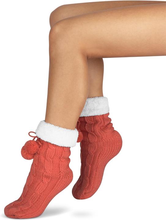 Image du produit Normani Chaussons en tricot avec pompon et ABS (Une unité par pack, 40 - 44)