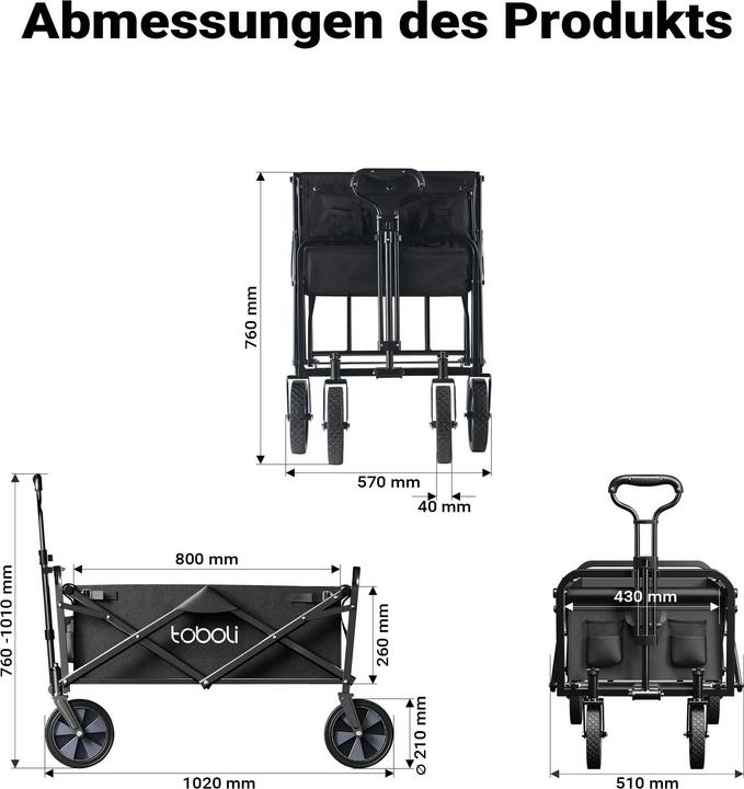 Produktbild Toboli Faltbollerwagen