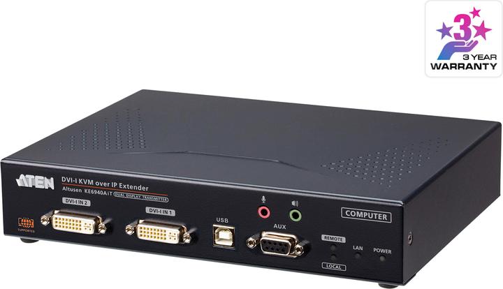 Image du produit Aten KE6940AIT DVI-I Dual Display KVM over IP Transmitter with Internet Access