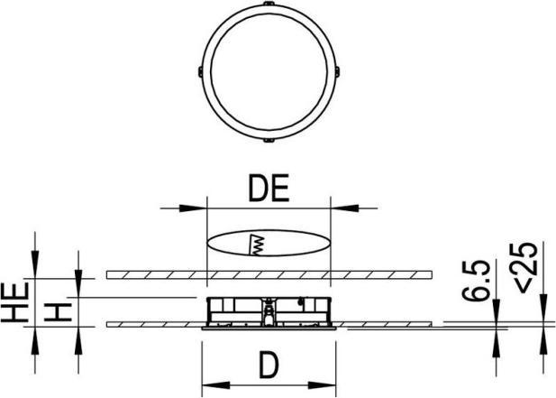 Actual product image Ridi LED recessed downlight (3860 lm)