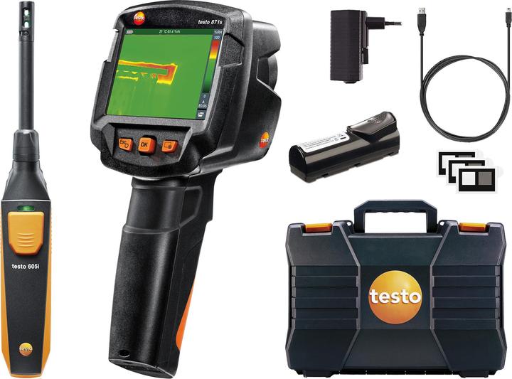 Produktbild Testo 871s Baudiagnose-Set Wärmebildkamera -30 bis +650 °C 240 x 180 Pixel 9 Hz