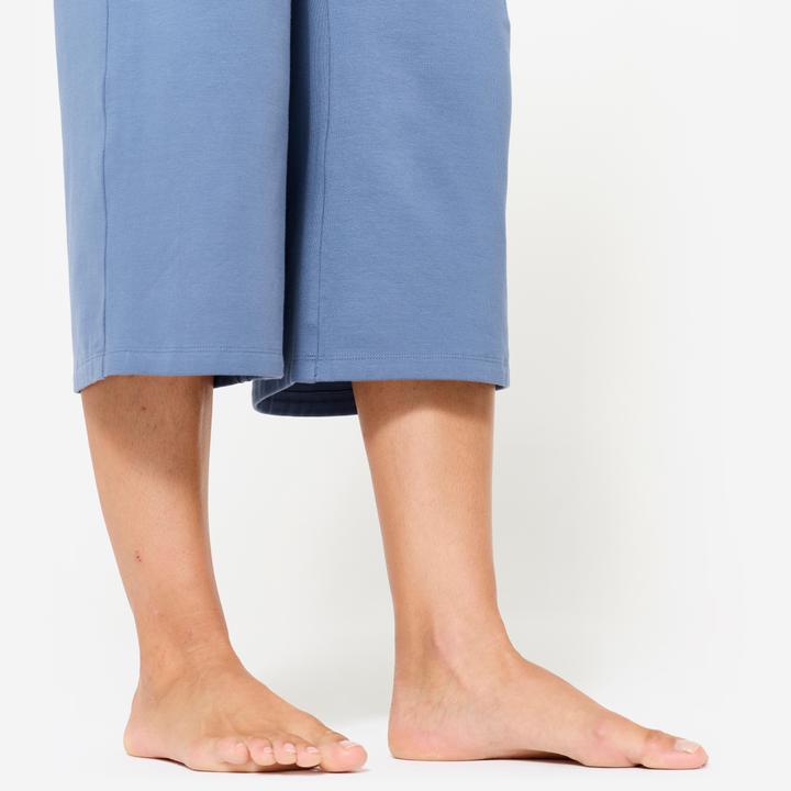 Actual product image Kimjaly Yoga Caprihose Damen hoher Bund - kometenblau (XXL)