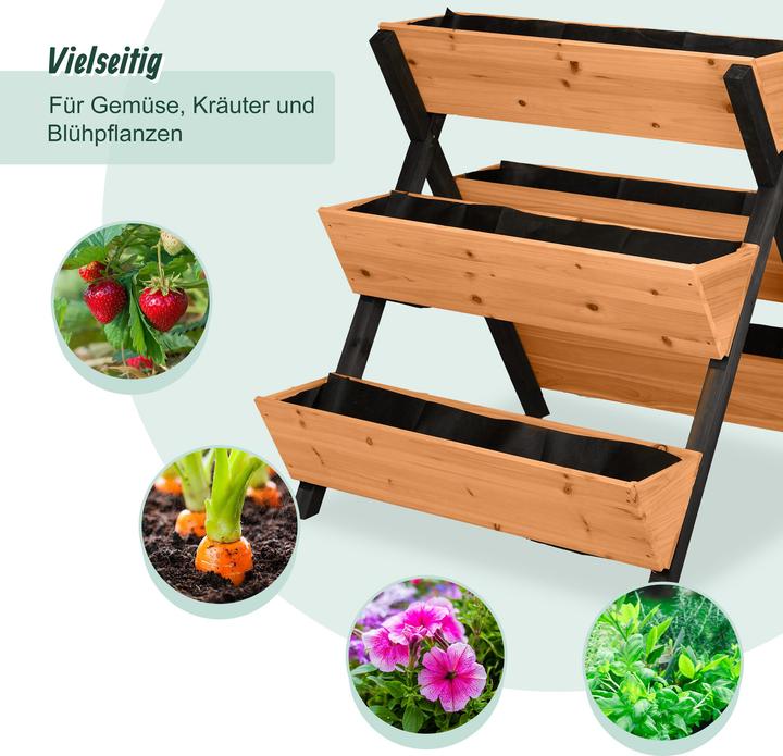 Produktbild Relaxdays Vertikalbeet mit 5 Kästen