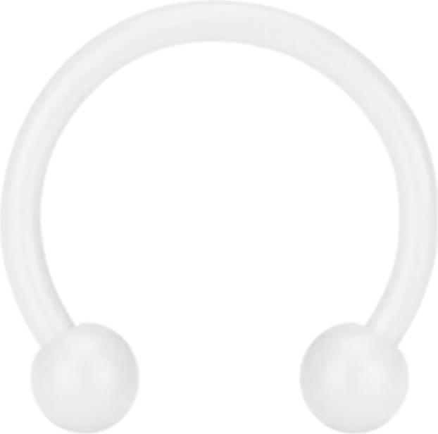 Image du produit Star Piercing Micro Barbell circulaire Pure White avec boule (Acier chirurgical 316L, sans laiton)