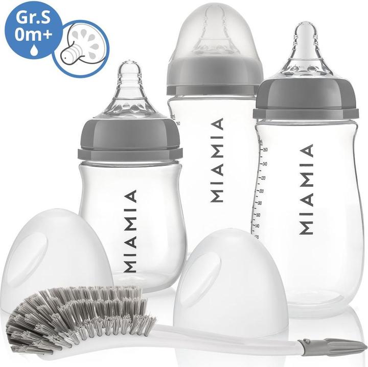 Produktbild MiaMia Babyflaschen 4-tlg. Starter-Set 3 PP-Flaschen inkl. (260 ml)