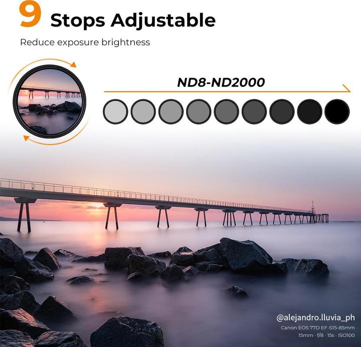 Actual product image K&F Concept Filter Slim 40.5 mm MV36 (40.50 mm, Neutral density filter)