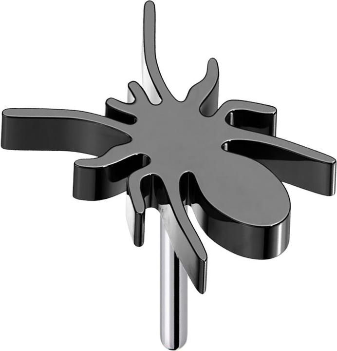 Star Piercing Threadless Spinne schwarz (Titan G23, ohne Messing)