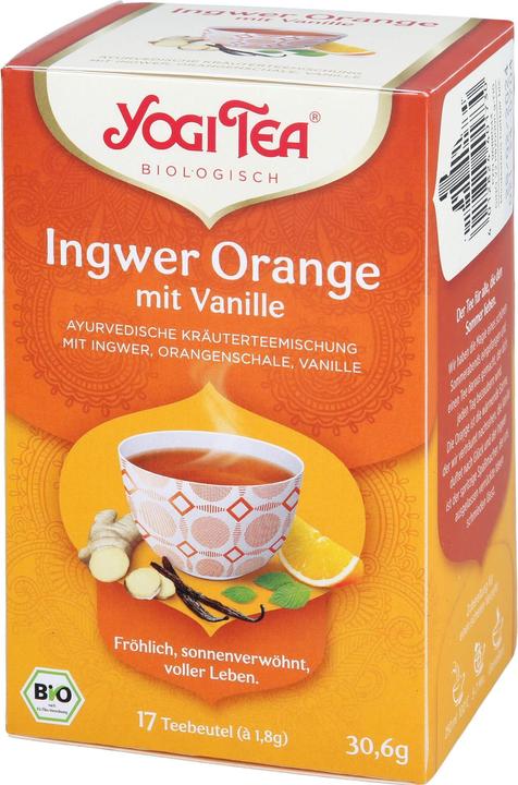 Actual product image Yogi Tea Ginger Orange with Vanilla Ayurvedic Herbal Tea Blend, 17 pcs. filter bags (30.60 g)