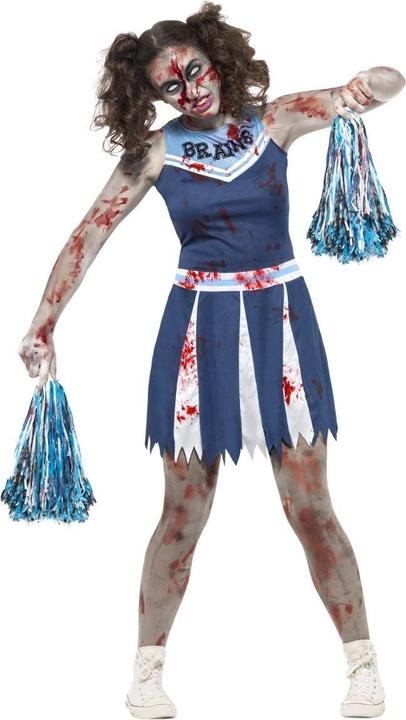 Actual product image Smiffys Girls Zombie Cheerleader Costume Set (134, 140)