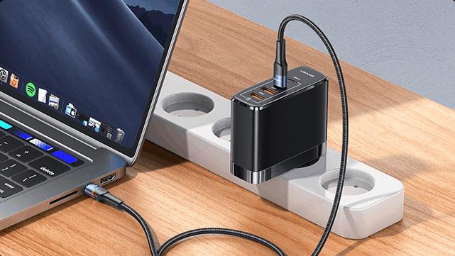 Actual product image Usams 4 Ports GaN Fast Charger (100 W)