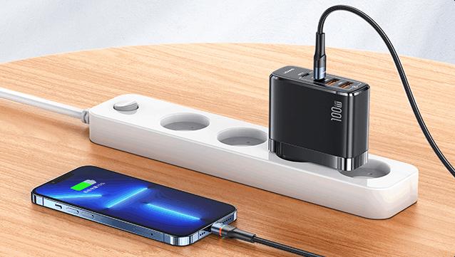 Actual product image Usams 4 Ports GaN Fast Charger (100 W)