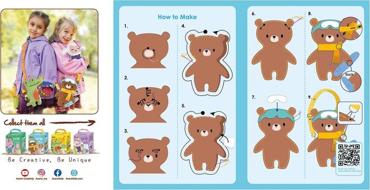 Actual product image Avenir Sewing kit hanger bear
