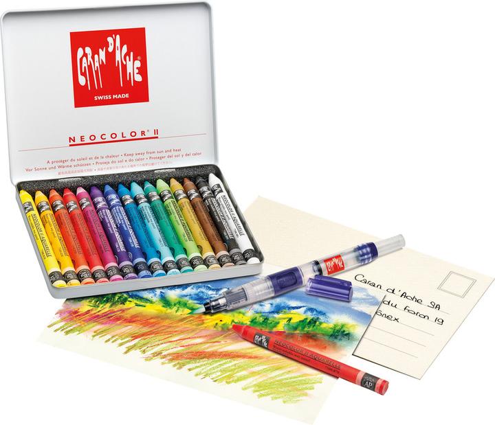 Immagine prodotto Caran d'Ache Neocolor II Aquarelle Metallschachtel (Multicolore, 15 x)