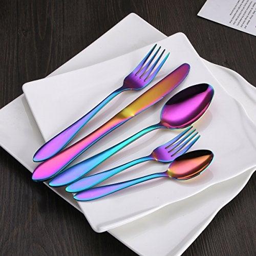 Image du produit Homquen Couverts de table aux couleurs de l'arc-en-ciel (6 pièce(s), Scoops)
