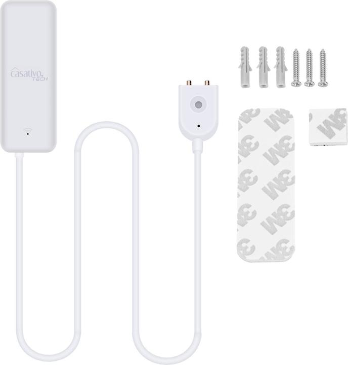 Produktbild Casativo 3er-Set WLAN-Wassermelder mit externem Sensor, App-Steuerug