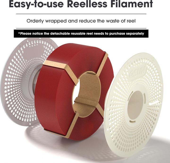 Immagine prodotto eSUN eSpool+ Abnehmbare Spule für Refill Filament (ABS, 210 g, Bianco)