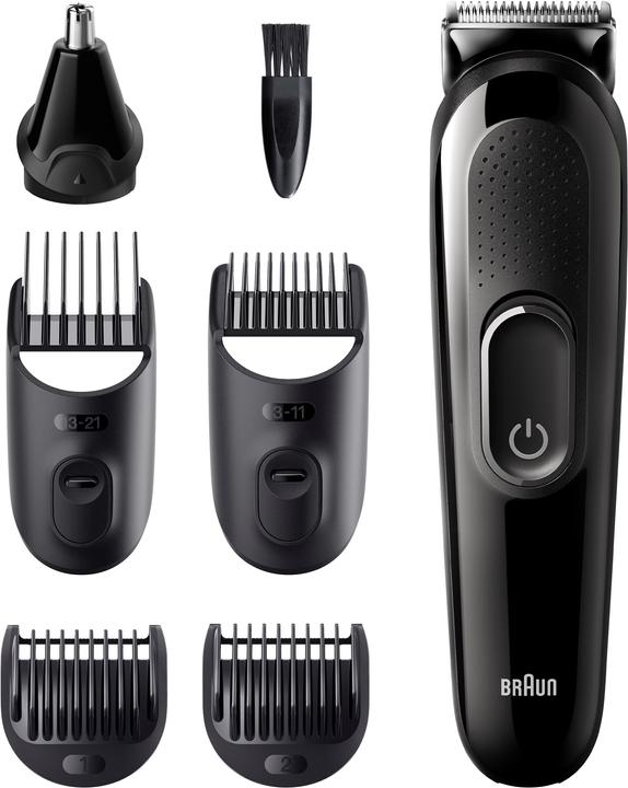 Productafbeelding Braun All-in-One 3 Trimmer MGK3322, 6-in-1 baardtrimmer voor mannen, 5 opzetstukken