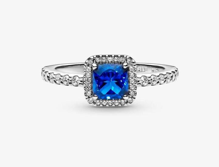 Image du produit Pandora Bague en argent de charme avec cristal 198863C02 - Circuit : 54mm (54, Argent 925)
