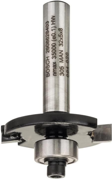 Bosch Professional Zubehör Fresa per scanalature, 8 mm, D1 32