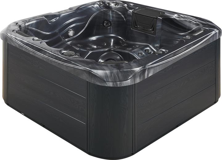 Actual product image Beliani Whirlpool Outdoor grey with LED square 200 x 200 cm LASTARRIA (5 pers.)