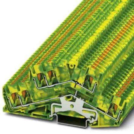 Actual product image Phoenix Contact PTTBS 2,5-TWIN-PE 3210602 Double level terminal 0.14 mm² 2.50 mm² Green-Yellow 50 pcs.