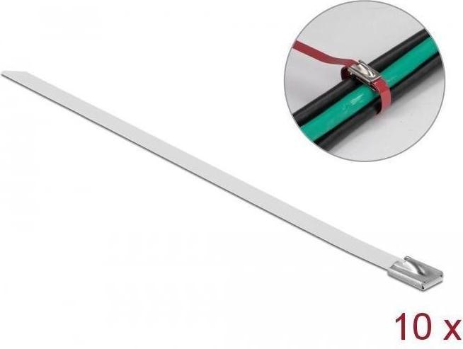 Actual product image Delock Stainless steel cable tie 400x7,9 10 pcs. (Metal cable ties, 400 mm, 10 pcs.)