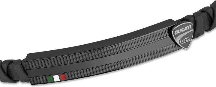 Produktbild Ducati Incrocio Armband (22 cm, Edelstahl, Leder)