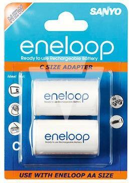 Actual product image Panasonic eneloop BQ-BS2E/2E C Adapter (2 pcs., C)